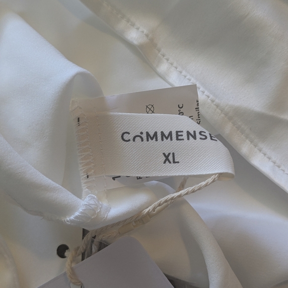 Commense Satin Raw Hem Tied Two Piece Skirt Set - Picture 10 of 11